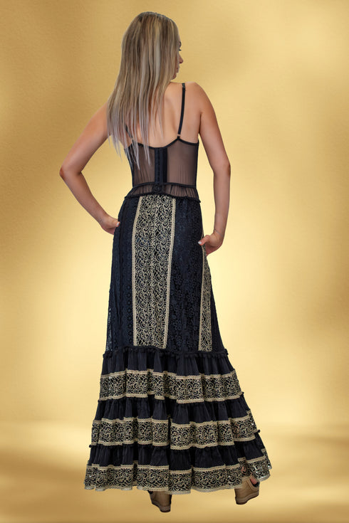 Rochie din voal si dantela – CTN-80